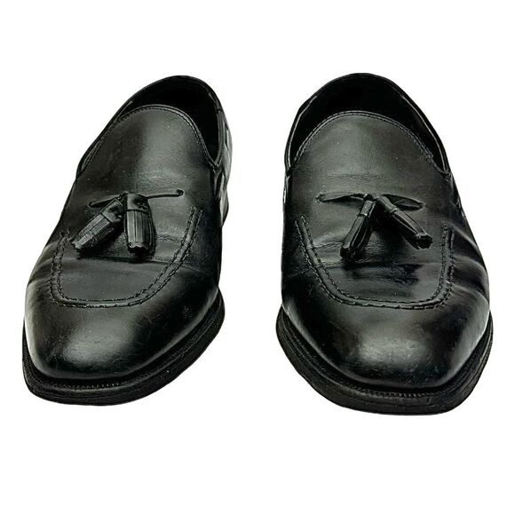 Hanover 3596 Master-Flex Black Men’s Calf Tassel Loafers Size 7.5 EEE Vintage - Picture 5 of 12